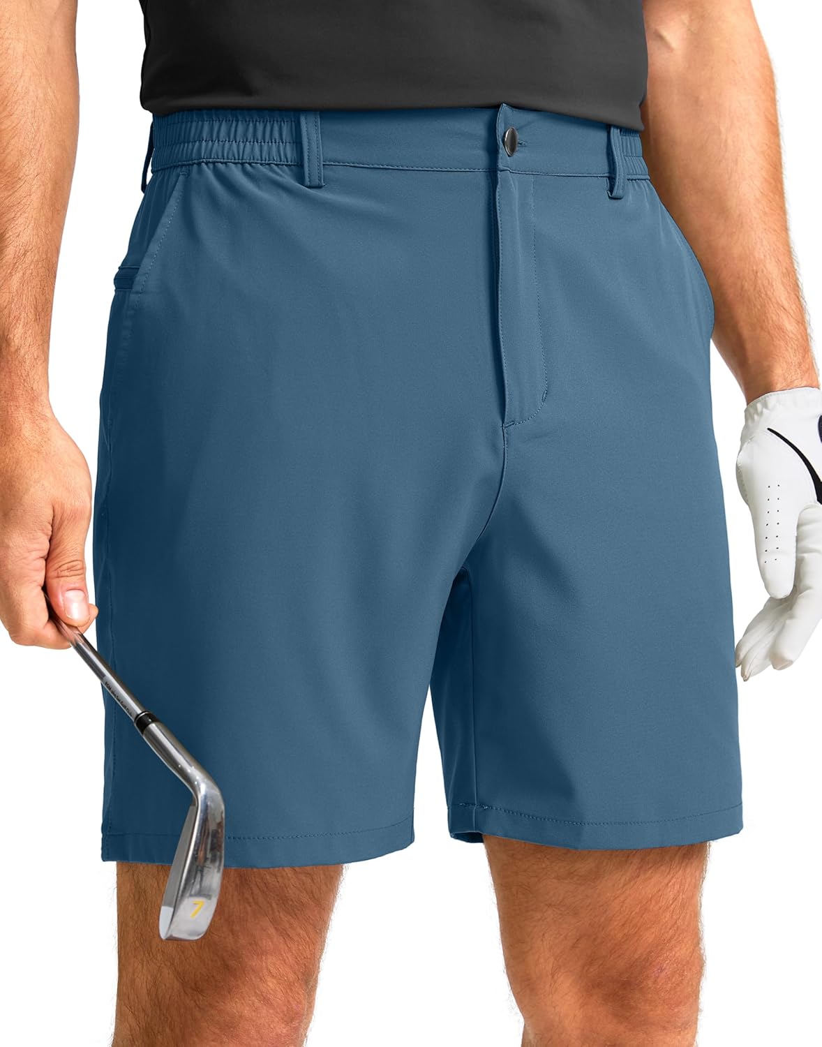 Men's Casual Shorts 7" Lightweight Golf Shorts for Men Stretch with 3 Pockets Quick Dry Breathable Work Shorts