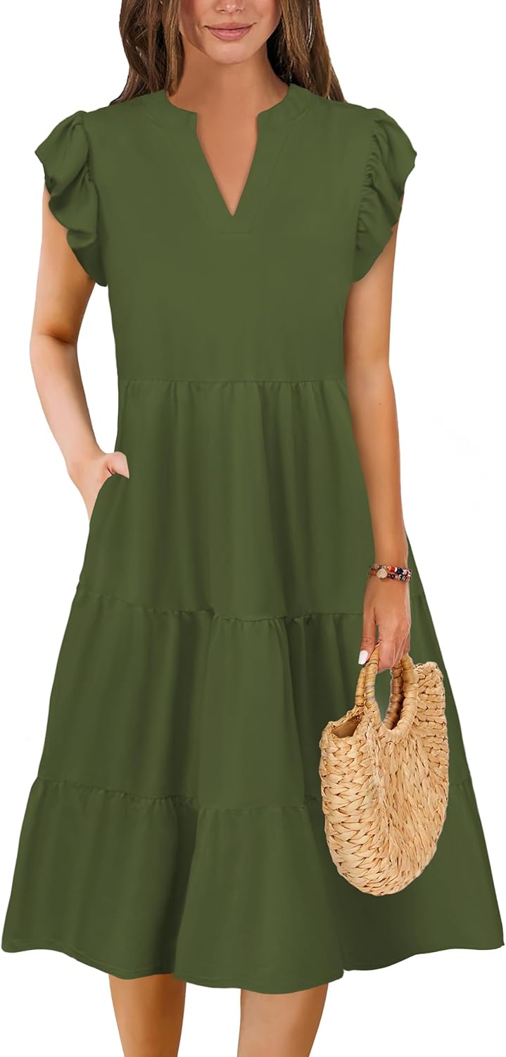 Summer Dresses for Women 2025 Elegant Classy Casual Plus Size Spring Midi Fashion Dress S-XXL