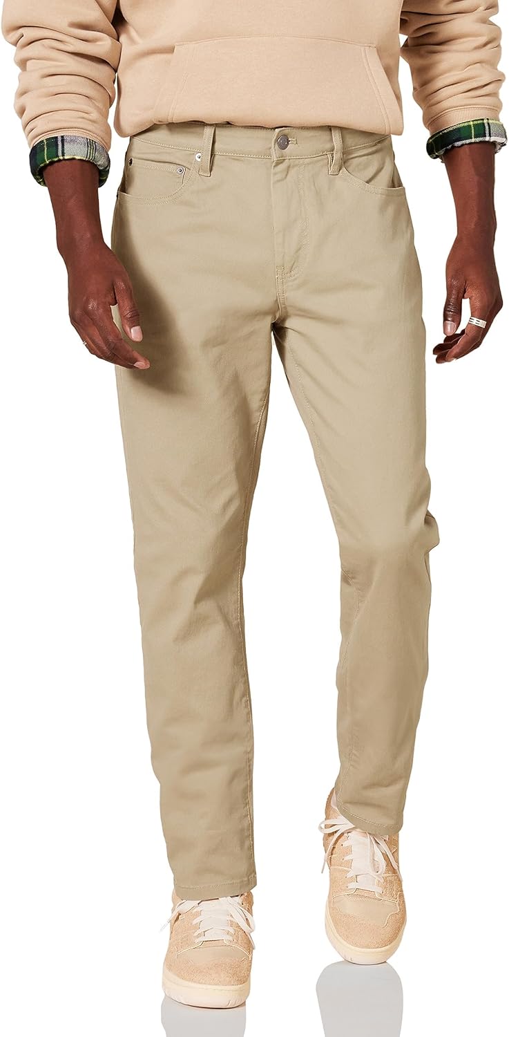 Men's Athletic-Fit Pants, 5-Pocket Stretch Twill Work, Big & Tall